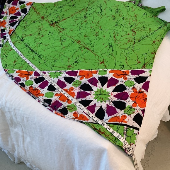 Sara Wax a line dress lime orange magenta L Handmade - Picture 12 of 16